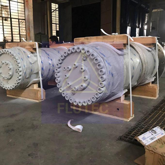 300tony Cylindry hydrauliczne na zamówienie dla maszyny prasowej Materiał ze stali stopowej 2