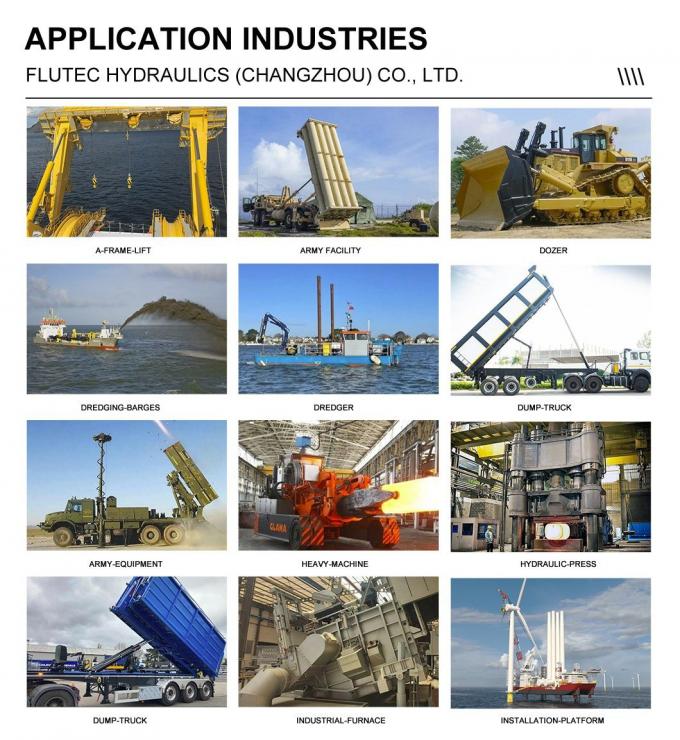 1500tonowy cylinder hydrauliczny z dużym wywierceniem dla koła wiadra Fam 7