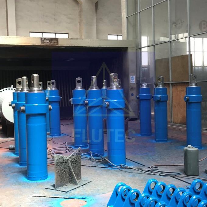 Teleskopowy hydrauliczny cylinder prasowy na miarę dla platformy nachylonej 0