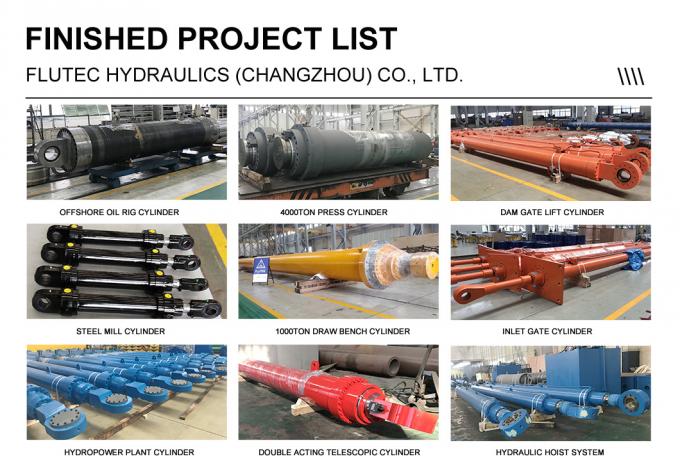 Dwukrotnie działający cylinder hydrauliczny tłokowy dla maszyny wytłaczającej o pojemności 5000 ton 5