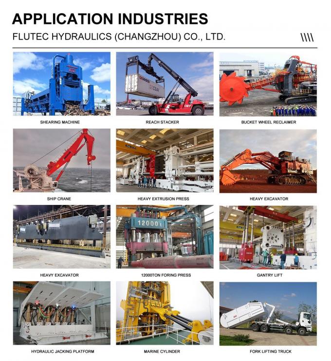 Ciężki cylinder oleju hydraulicznego przemysłowego / cylinder hydrauliczny typu tłok 9